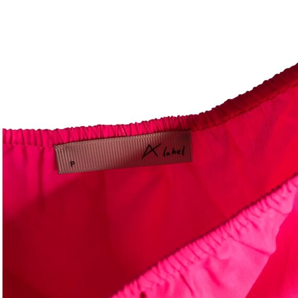 ASTR The Label Mini Dress Womens Size Petite Hot Pink Off Shoulder Tie Strap - Picture 3 of 10